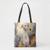 Halloween Greyhound met pompoenen eng Tote Bag (Voorkant)