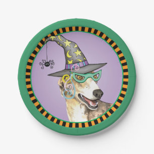 Halloween Greyhound Papieren Bordje