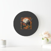 Halloween Griezeld kast Pompoen Maan Vector Kunst Grote Klok (Huis)