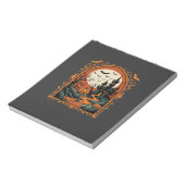 Halloween Griezeld Kasteel Pompoen Maan Vector Kun Notitieblok (Linkerzijde)