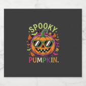 Halloween Griezeld Pump Zonnebril Vector Sparkling Wijnetiket (Enkel label)