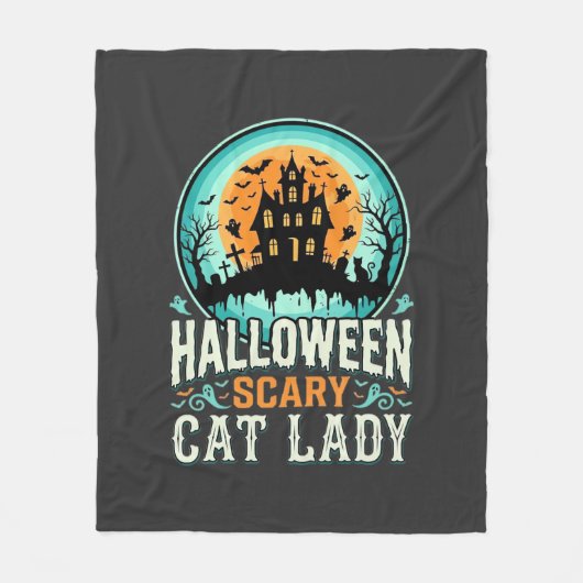 Halloween Griezeldame Huis Design_1 Fleece Deken (Voorkant)