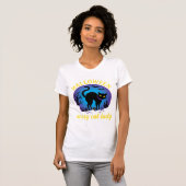 Halloween Griezeldame Zwart Kat T-shirt (Voorkant volledig)