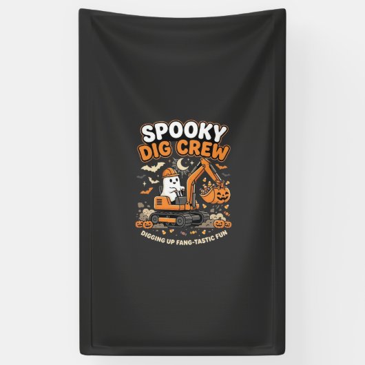Halloween Griezeldelvers Spandoek (Verticaal)