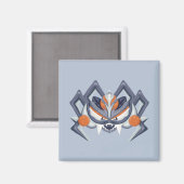 Halloween Griezeldier Spin / Koning van de Pompoen Magneet (Voorkant / Achterkant)