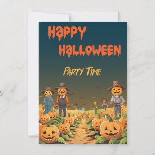Halloween Griezeldiner Pompoen Patch Feest Kaart