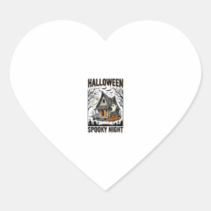 Halloween Griezeldorp Verschrikkelijke Nacht Vinta Hart Sticker