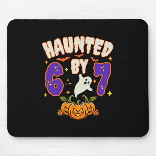 Halloween Griezelen 67 Nummer 67 Zes Zeven Meme Gr Muismat (Voorkant)