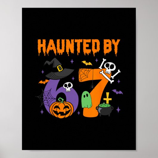 Halloween Griezelen 67 Six Seven Meme 1 (4) Poster (Voorkant)