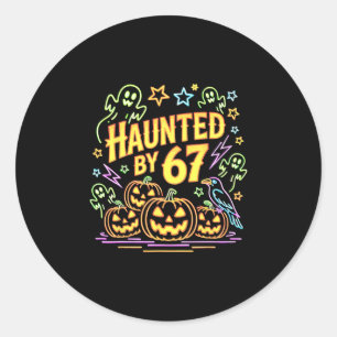 Halloween Griezelen 67 Six Seven Meme 1 (6) Ronde Sticker