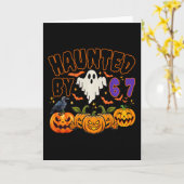 Halloween Griezelen 67 Six Seven Meme  Kaart (Gele Bloem)