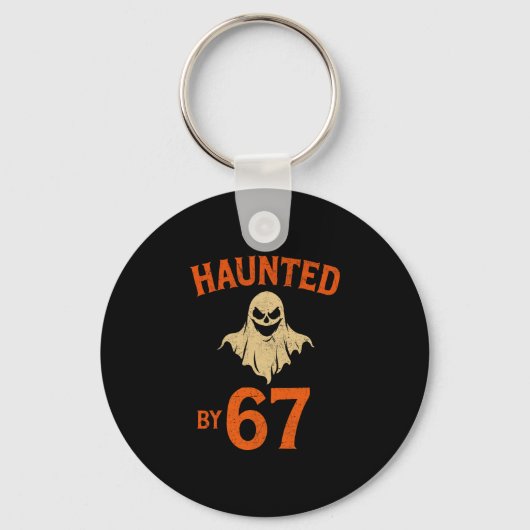 Halloween Griezelen 67 Zes Zeven Meme 1 (23) Sleutelhanger (Voorkant)