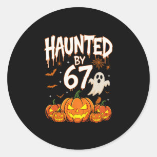 Halloween Griezelen 67 Zes Zeven Meme 1 (7) Ronde Sticker