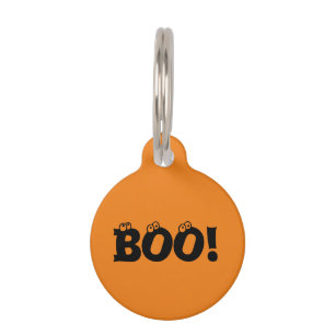 Halloween Griezelen Boo! ogen spook grappige hond Huisdierpenning