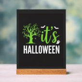 Halloween Griezelen Boom Vleermuizen Vector Design Acryl Bord (Neutraal)
