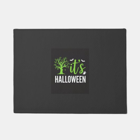 Halloween Griezelen Boom Vleermuizen Vector Design Deurmat (Voorkant)