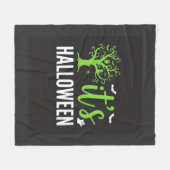 Halloween Griezelen Boom Vleermuizen Vector Design Fleece Deken (Voorkant (Horizontaal))