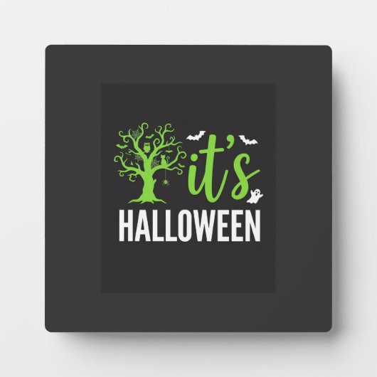Halloween Griezelen Boom Vleermuizen Vector Design Fotoplaat (Voorkant)