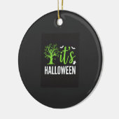 Halloween Griezelen Boom Vleermuizen Vector Design Keramisch Ornament (Links)
