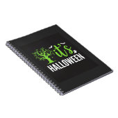 Halloween Griezelen Boom Vleermuizen Vector Design Notitieboek (Rechterzijde)