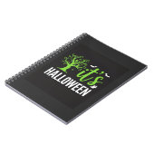 Halloween Griezelen Boom Vleermuizen Vector Design Notitieboek (Linkerzijde)