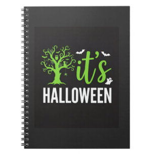 Halloween Griezelen Boom Vleermuizen Vector Design Notitieboek