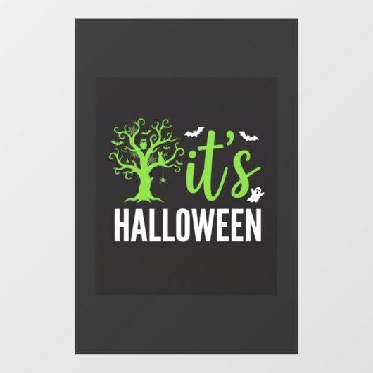 Halloween Griezelen Boom Vleermuizen Vector Design Raamsticker (Vel)