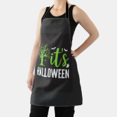 Halloween Griezelen Boom Vleermuizen Vector Design Schort (Insitu)