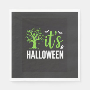 Halloween Griezelen Boom Vleermuizen Vector Design Servet