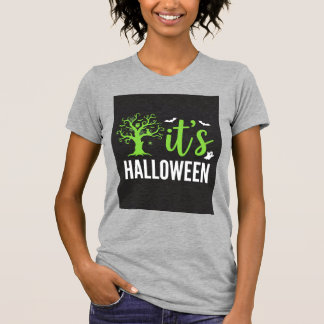 Halloween Griezelen Boom Vleermuizen Vector Design T-shirt