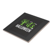 Halloween Griezelen Boom Vleermuizen Vector Design Tegeltje (Zijkant)