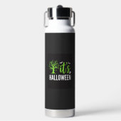 Halloween Griezelen Boom Vleermuizen Vector Design Waterfles (Voorkant)