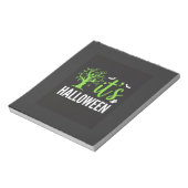 Halloween Griezelen Boom Vleermuizen Vectorontwerp Notitieblok (Linkerzijde)