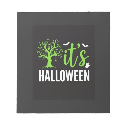 Halloween Griezelen Boom Vleermuizen Vectorontwerp Notitieblok (Voorkant)