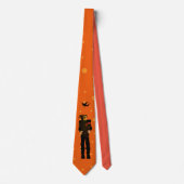 Halloween Griezelen Frankenstein Raaf Kunst Tekeni Stropdas (Voorkant)