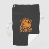 Halloween Griezelen Geheime Kasteel Vector Golfhanddoek (Insitu)