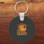 Halloween Griezelen Geheime Kasteel Vector Sleutelhanger (Voorkant)