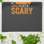 Halloween Griezelen Geheime Kasteel Vector Theedoek (Gevouwen)