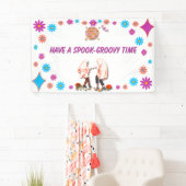 Halloween Griezelen Groovy Banner (Insitu)