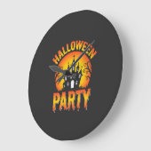 Halloween Griezelen Huis Feest Vector Grote Klok (Hoek)