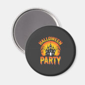Halloween Griezelen Huis Feest Vector Magneet (Voorkant / Achterkant)