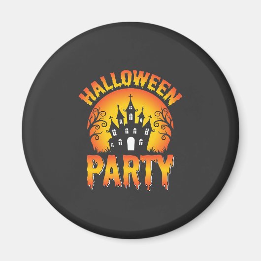 Halloween Griezelen Huis Feest Vector Magneet (Voorkant)