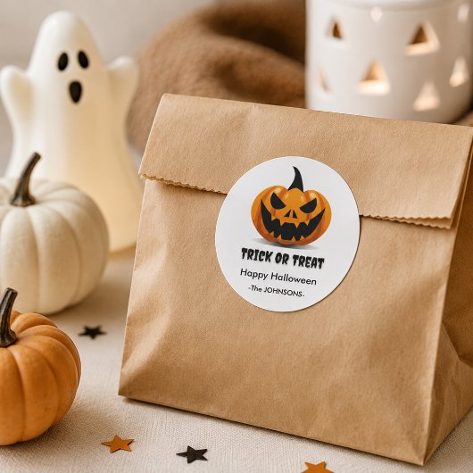 Halloween Griezelen Jack-o’-Lantern – Ronde Sticker