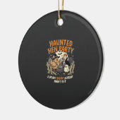 Halloween Griezelen Kip Feest Keramisch Ornament (Links)