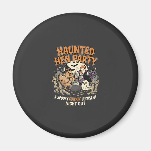 Halloween Griezelen Kip Feest Magneet (Voorkant)