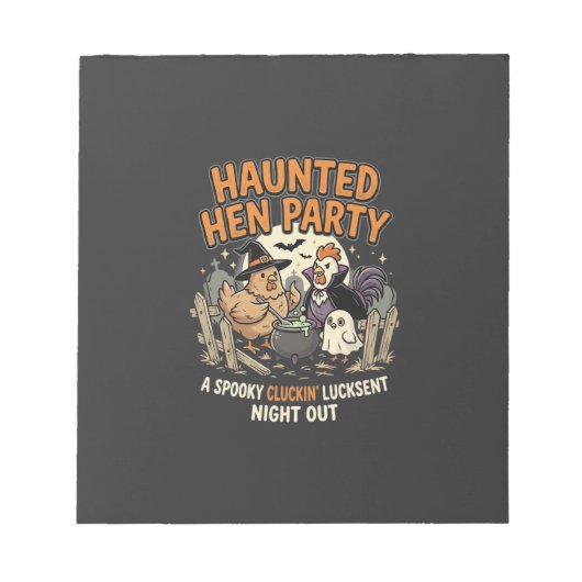 Halloween Griezelen Kip Feest Notitieblok (Voorkant)