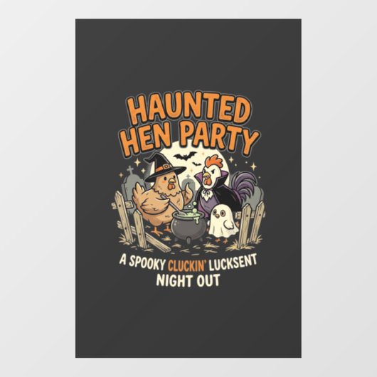 Halloween Griezelen Kip Feest Raamsticker (Vel)