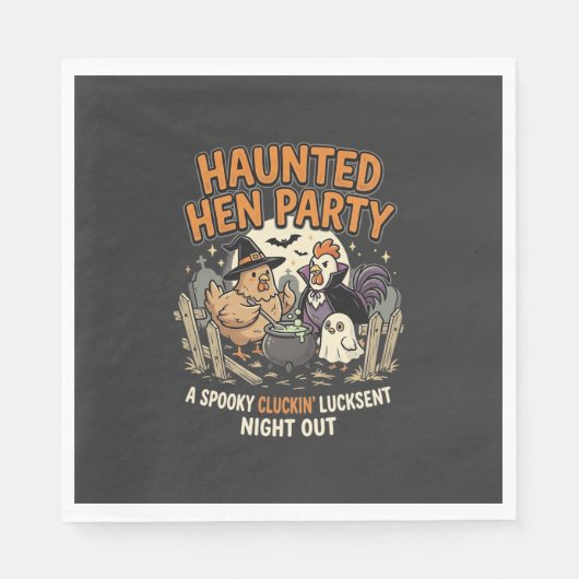 Halloween Griezelen Kip Feest Servet (Voorkant)