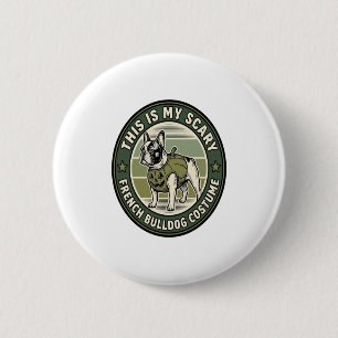 Halloween Griezelen Kostuum voor Franse Bulldog Ronde Button 5,7 Cm