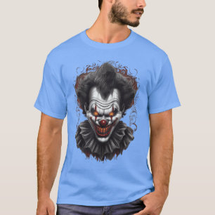Halloween Griezelen Kwaadaardige Clown Horror retr T-shirt